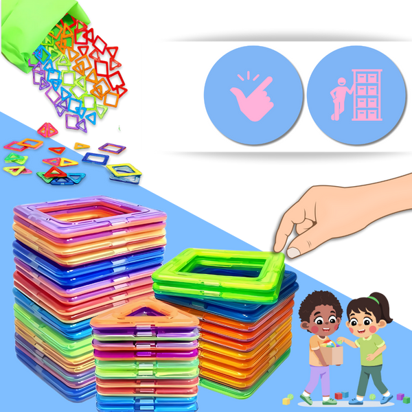 Magnetic Building Blocks for Creative STEM Play and Problem Solving