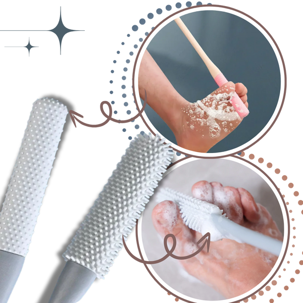 Gentle Bristle Foot Brush For Precise Toe Cleaning Ergonomic Handle