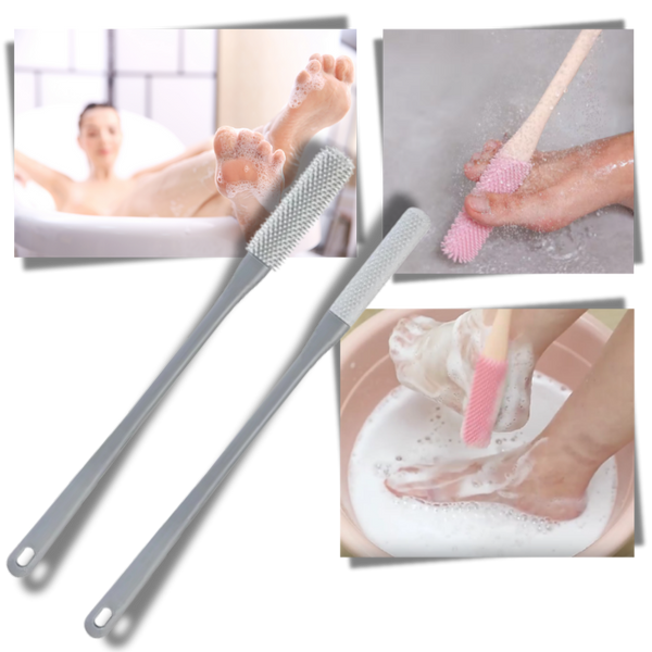 Gentle Bristle Foot Brush For Precise Toe Cleaning Ergonomic Handle