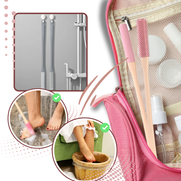 Gentle Bristle Foot Brush For Precise Toe Cleaning Ergonomic Handle