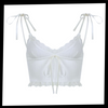 Soft Lace Trim Crop Top With Breathable Comfort And Adjustable Straps