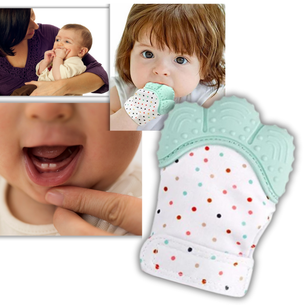Baby Teething Mitten With BPA Free Silicone for Gentle Relief