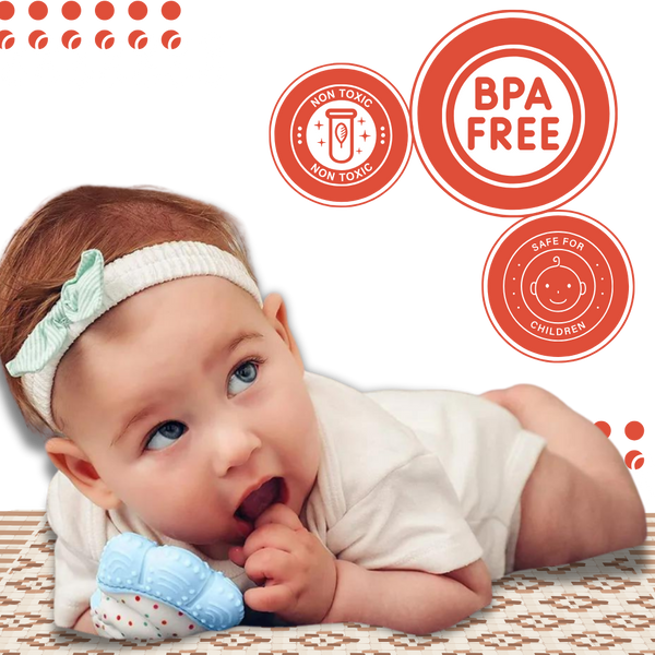 Baby Teething Mitten With BPA Free Silicone for Gentle Relief