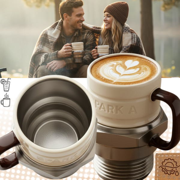 Stainless Steel Spark Plug Mug With 44 Oz Capacity And Conversation Starter