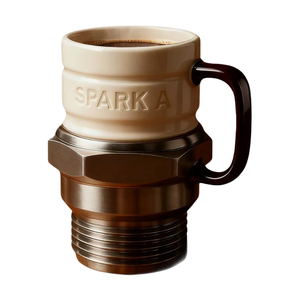 Stainless Steel Spark Plug Mug With 44 Oz Capacity And Conversation Starter