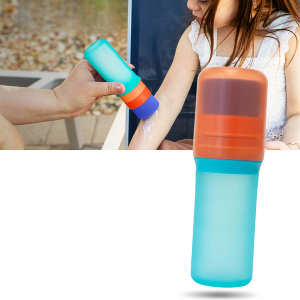 Refillable Soft Tip Sunscreen and Lotion Applicator for Mess Free Use