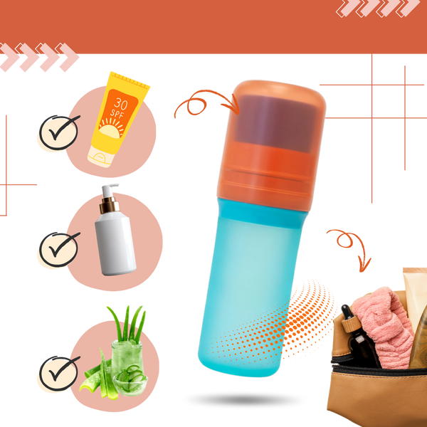 Refillable Soft Tip Sunscreen and Lotion Applicator for Mess Free Use