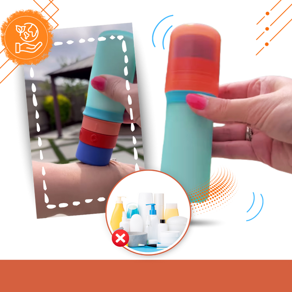 Refillable Soft Tip Sunscreen and Lotion Applicator for Mess Free Use