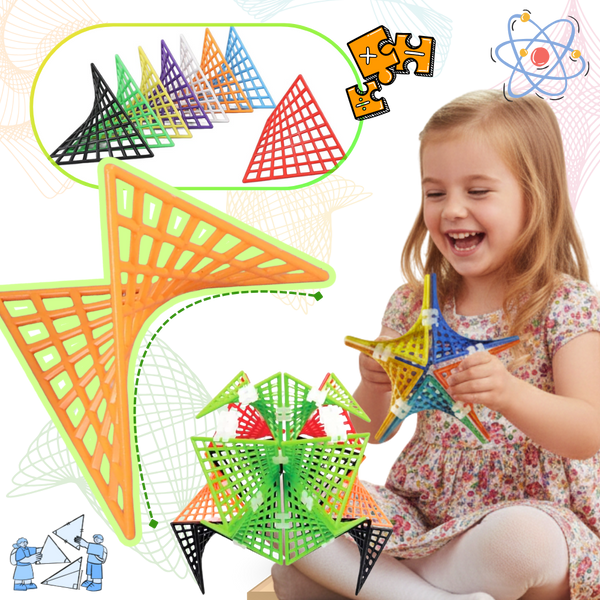 Hyperbolic Magnetic Tiles for STEM Building and Creative Play