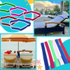 Stretchable Towel Band For A Secure Hold On Beach Chairs