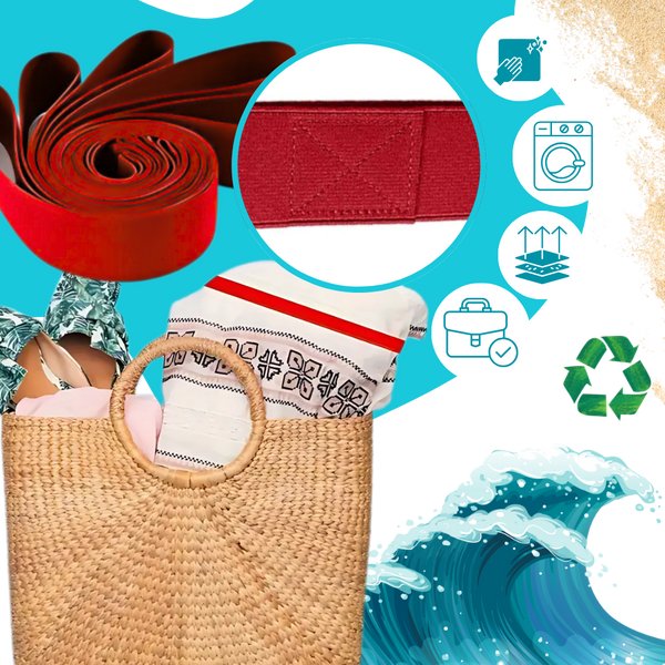 Stretchable Towel Band For A Secure Hold On Beach Chairs