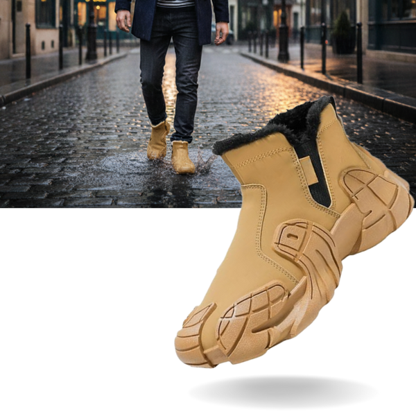 Men's Waterproof Boots With Thermal Insulation And All Terrain Grip