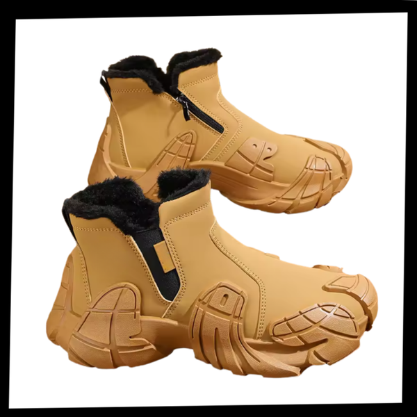 Men's Waterproof Boots With Thermal Insulation And All Terrain Grip