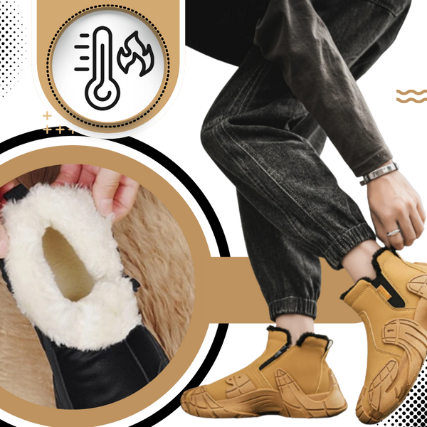 Men's Waterproof Boots With Thermal Insulation And All Terrain Grip