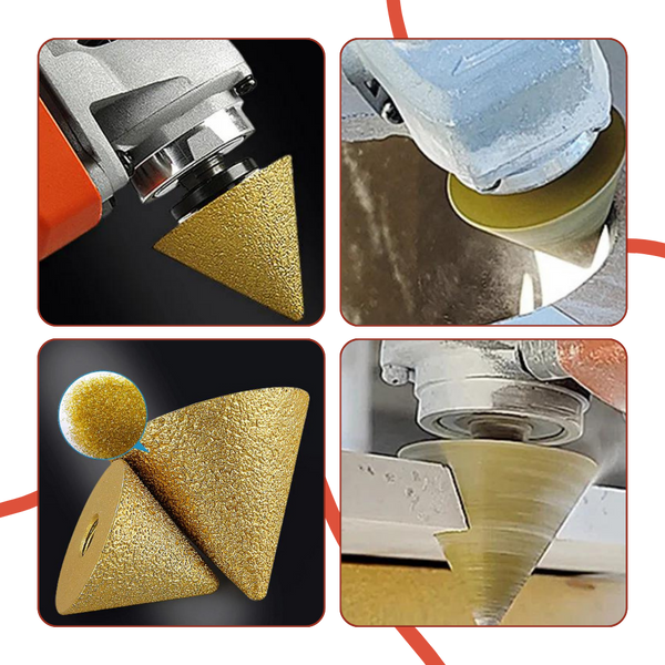 Diamond Beveling Chamfer Bit With Built In Cooling Wax For Precision Edges