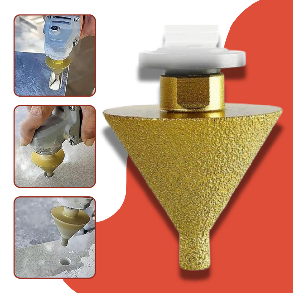 Diamond Beveling Chamfer Bit With Built In Cooling Wax For Precision Edges