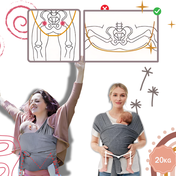 Ergonomic Baby Sling With Breathable Fabric for Natural Positioning