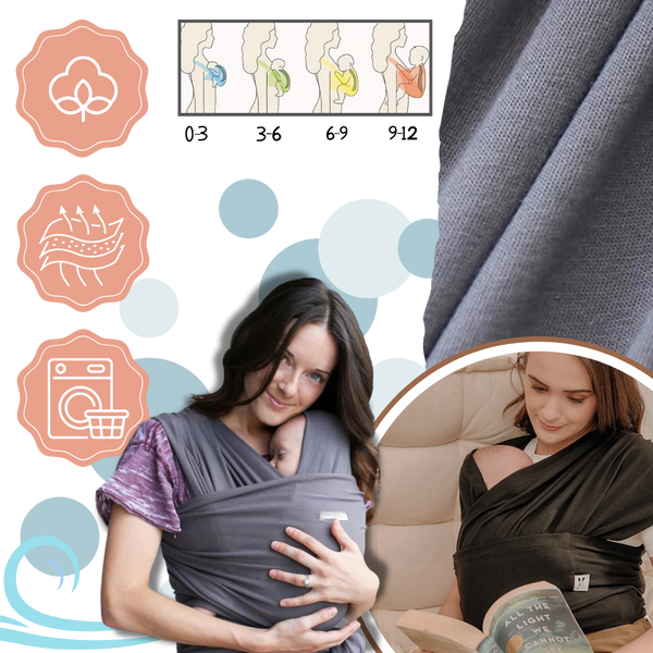 Ergonomic Baby Sling With Breathable Fabric for Natural Positioning