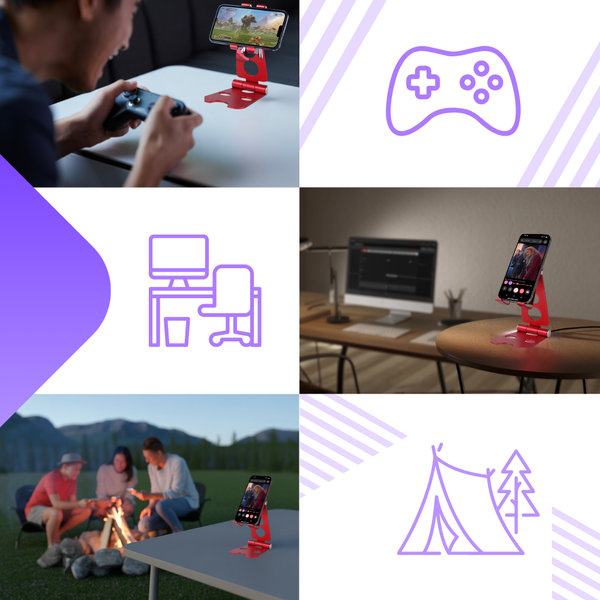 Premium Foldable Swivel Phone And Tablet Stand For Hands Free Viewing
