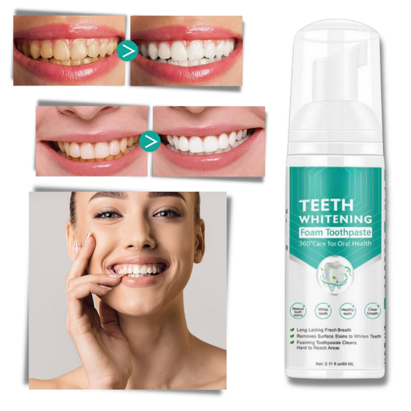 Foaming Teeth Whitener For Instant Brightening And Fresh Breath