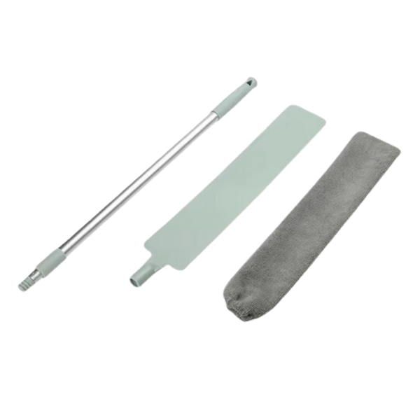 Telescoping Dust Duster With Washable Covers For Hard To Reach Surfaces