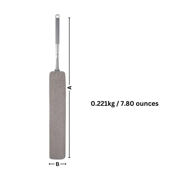 Telescoping Dust Duster With Washable Covers For Hard To Reach Surfaces