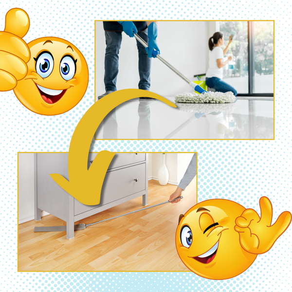 Telescoping Dust Duster With Washable Covers For Hard To Reach Surfaces