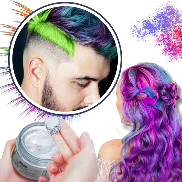 Vibrant Temporary Hair Color Wax For Quick Dry And Washable Style