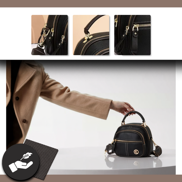 Vegan Leather Sling Bag With Water Resistant Lightweight Design