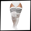 Reinforced Toe Womens Thigh High Socks With Breathable Comfort