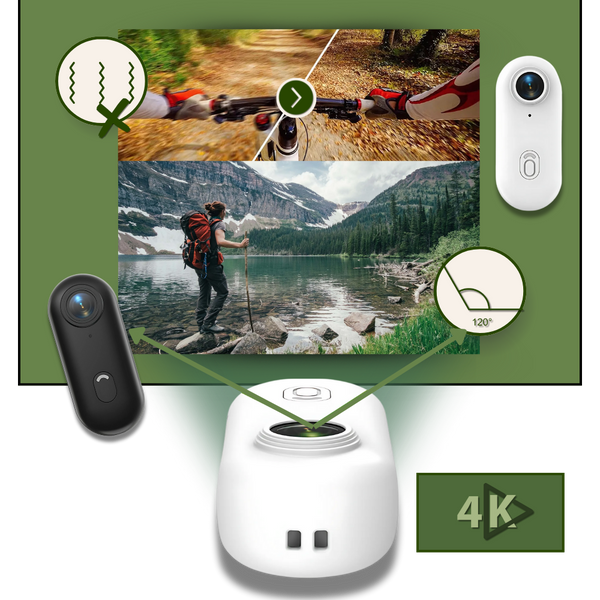 4K Action Camera With Hands Free Recording And All Day Battery
