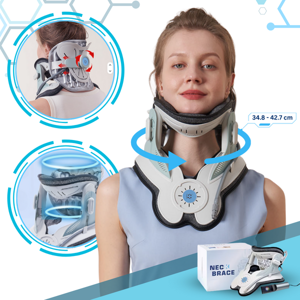 Neck Traction Device With Electric Inflation For Gentle Spinal Alignment
