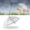 Clear Rainproof Dog Umbrella Leash Keeps Your Dog Dry During Walks