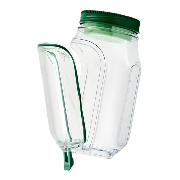 Clear Meal Prep Jar With Built In Sauce Cup For Mess Free Meals