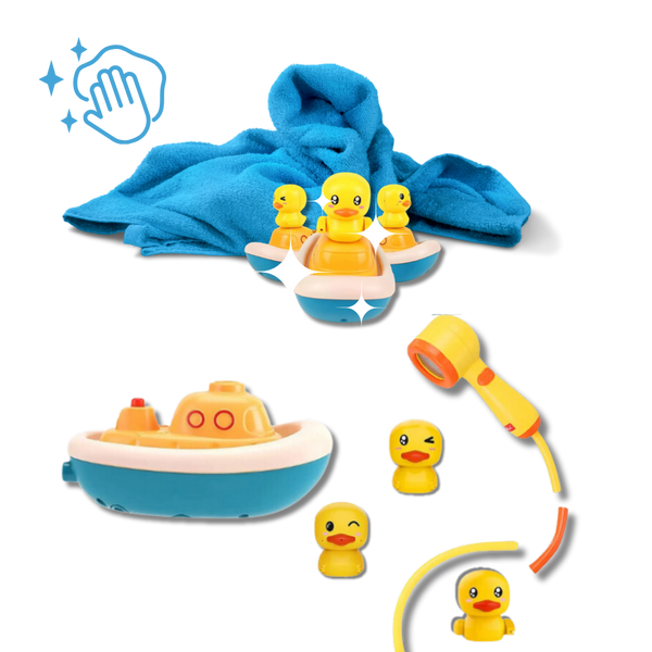 Premium Bath Toy Set With Interactive Multi Spray Modes And Three Ducks