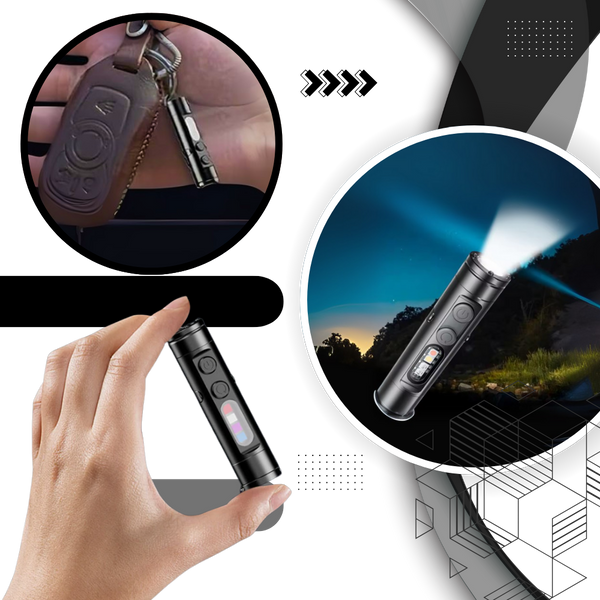 Compact Magnetic Flashlight With Rapid USB C Charging And Waterproof