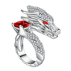 Handcrafted Silver Dragon Ring With Timeless Elegance And Adjustable Fit