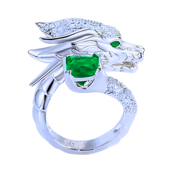 Handcrafted Silver Dragon Ring With Timeless Elegance And Adjustable Fit