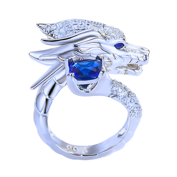 Handcrafted Silver Dragon Ring With Timeless Elegance And Adjustable Fit
