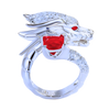 Handcrafted Silver Dragon Ring With Timeless Elegance And Adjustable Fit
