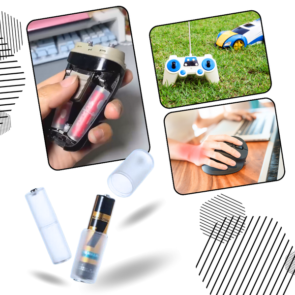 Universal AAA to AA Battery Adapter for On the Go Power