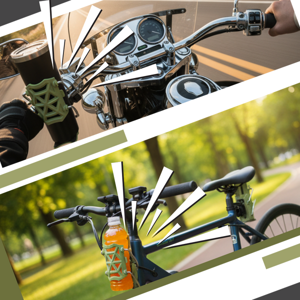 Universal Bike Handlebar Cup Holder With Adjustable Size And 360 Degree Rotation