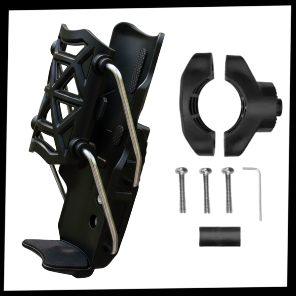 Universal Bike Handlebar Cup Holder With Adjustable Size And 360 Degree Rotation
