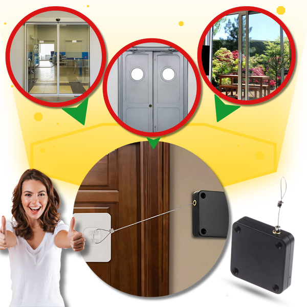 Screw-Free Automatic Door Closer With Soft Close And Universal Fit