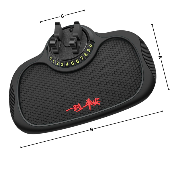 Car Phone Mount With Secure Grip And 360 Degree Rotation