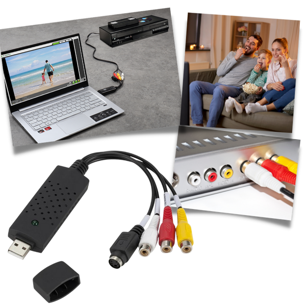 USB 2.0 Video Capture Adapter for VHS to Digital Conversion