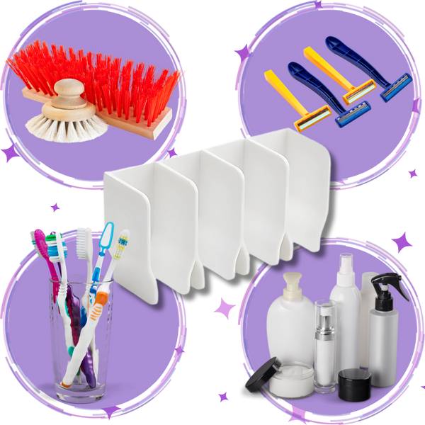 Premium Space Saving Skincare Rack With Water Resistant Adhesive