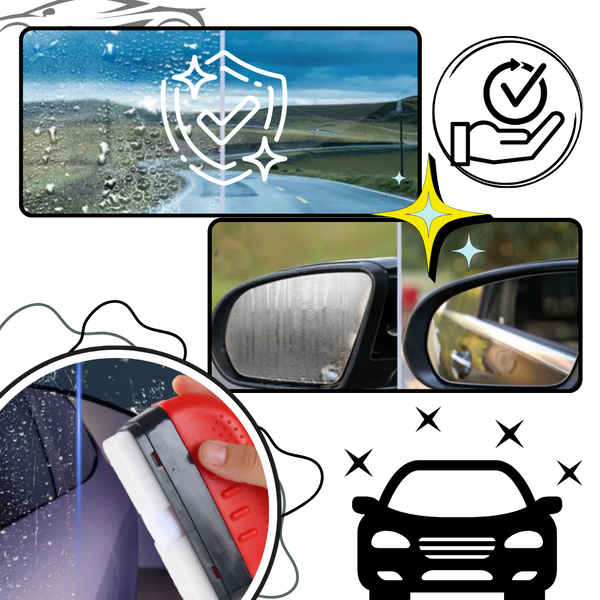 Windscreen Cleaner With Water Repellent Shield For Clear Rain Visibility