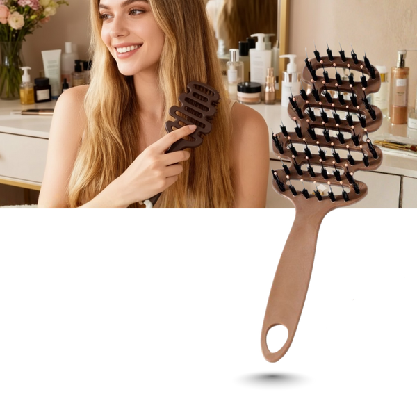 Volumizing Boar Bristle Brush For Volume And Frizz Control