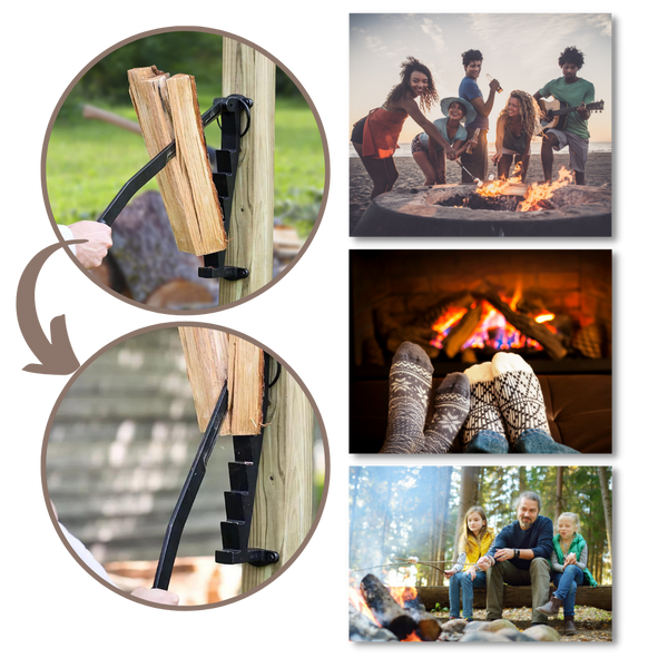 Wall Mounted Kindling Splitter For Quick Safe Firewood Prep